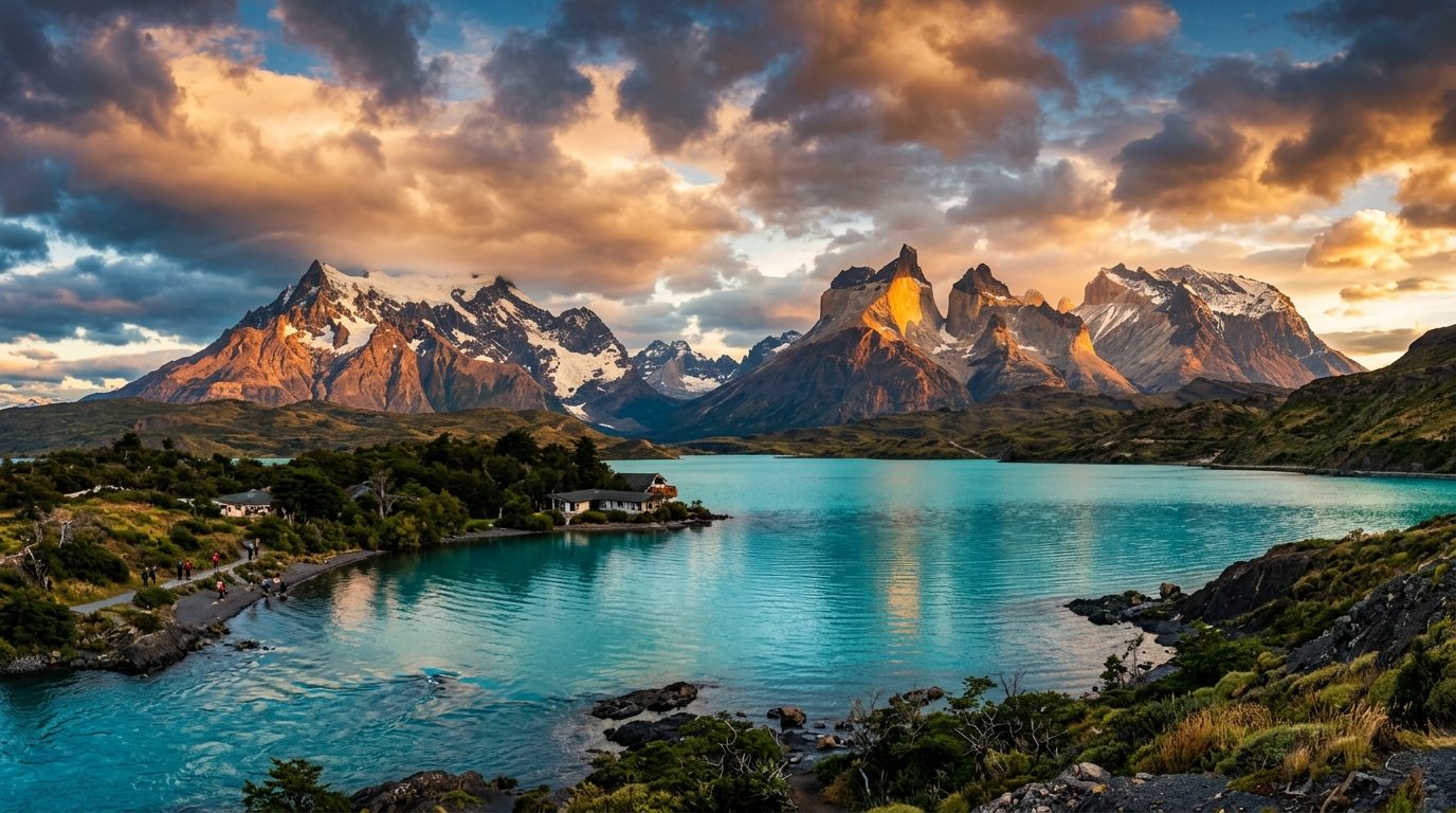Paisaje de Torres del Paine, Chile